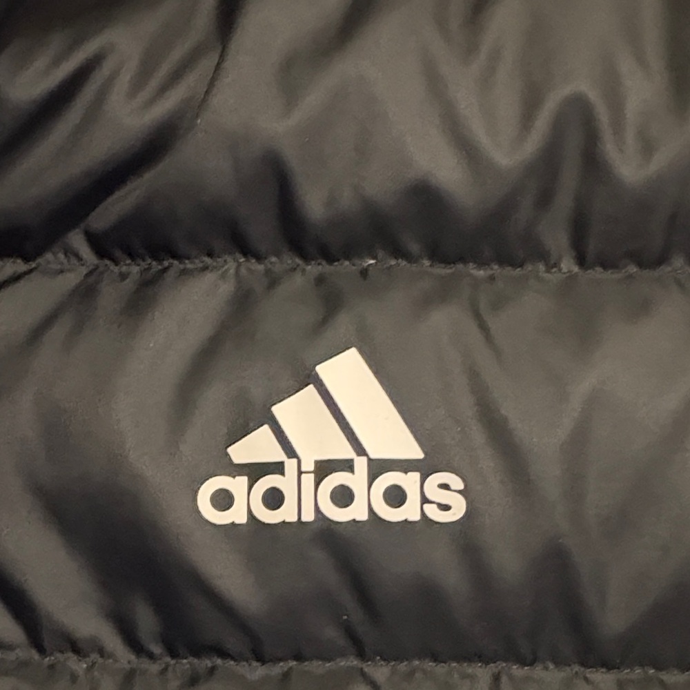 Adidas Men's Black and White Puffer Jacket - Picture 3 of 4